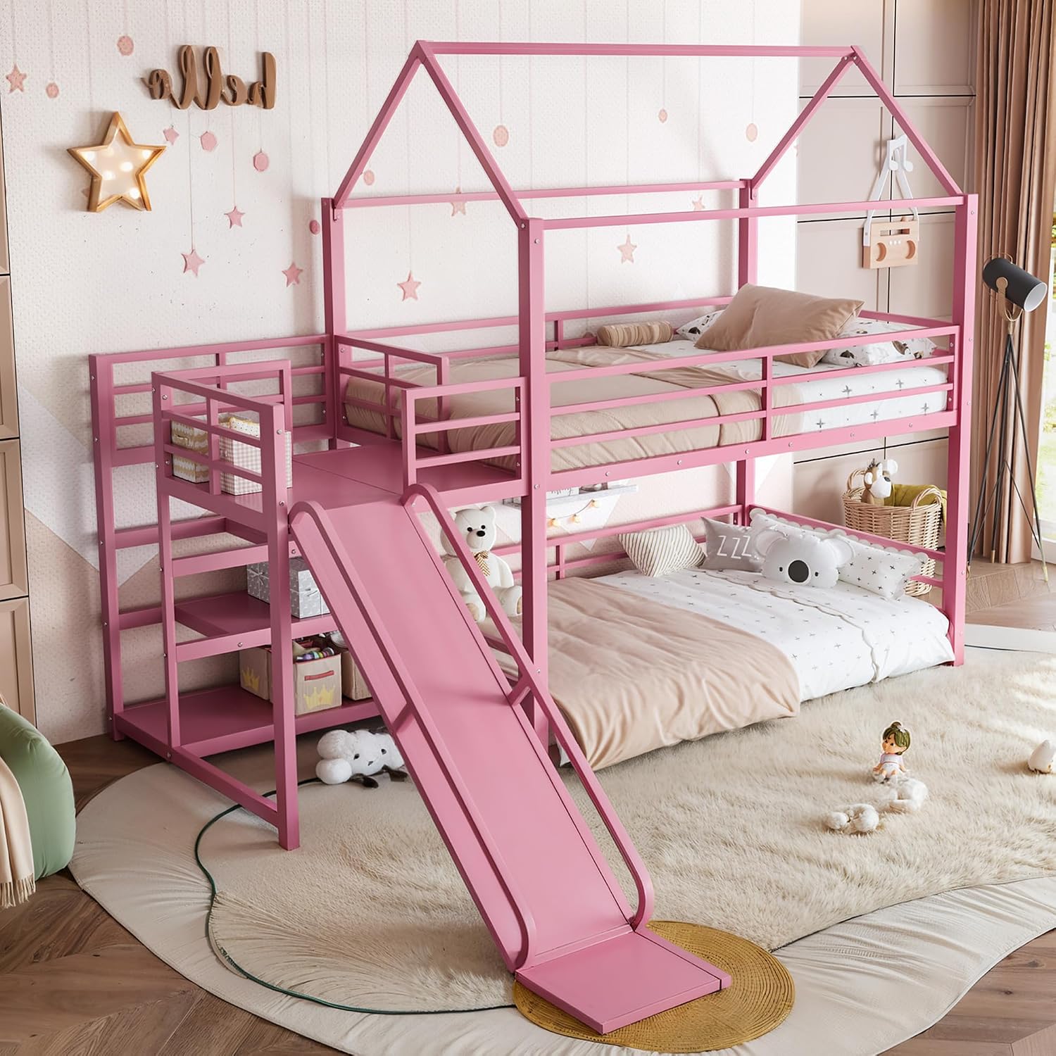 Bunk Bed With Stairs And Slide - Twin Bunk Bed with Slide &