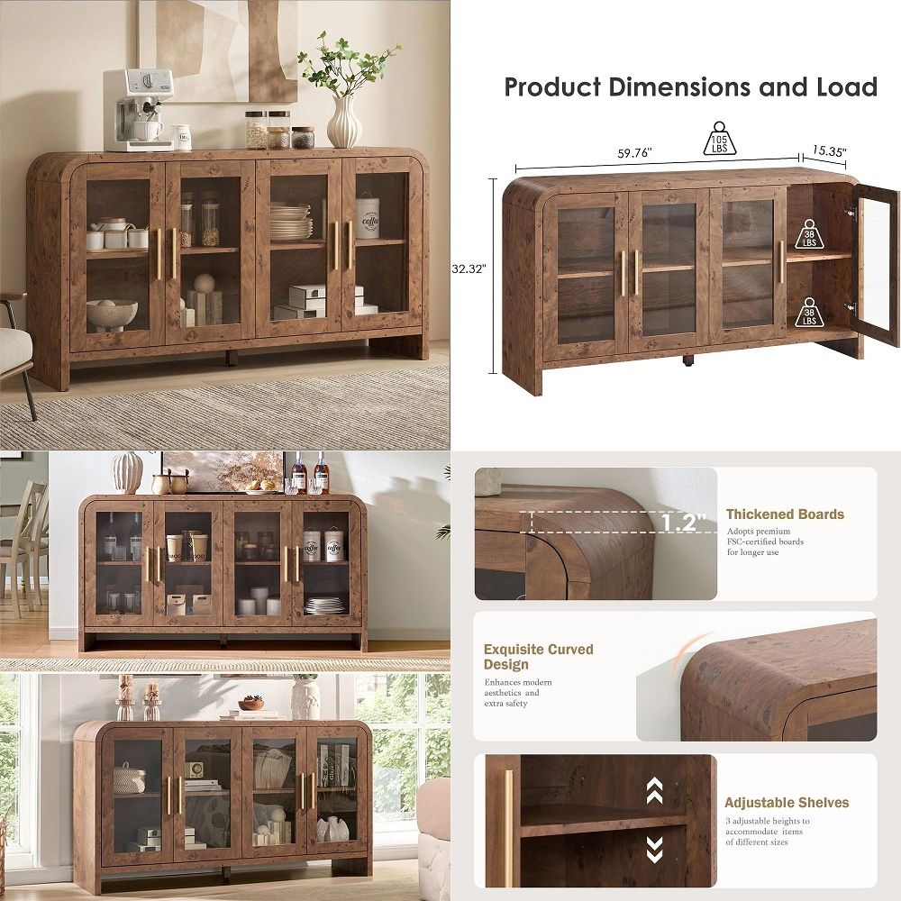 Storage - Sideboard Buffet Cabinet with Storage, Sideboard