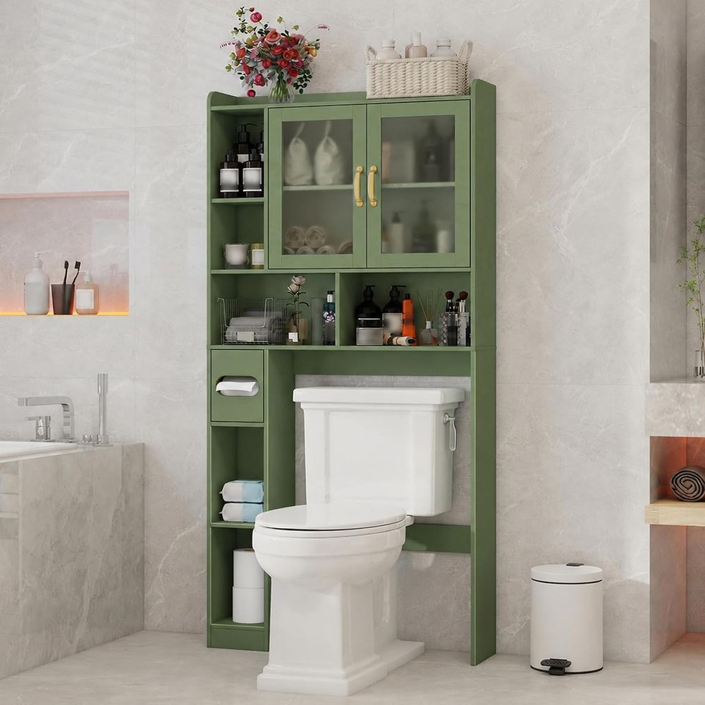 Storage - Space-Saving Acrylic Over-the-Toilet Storage Cabinet for