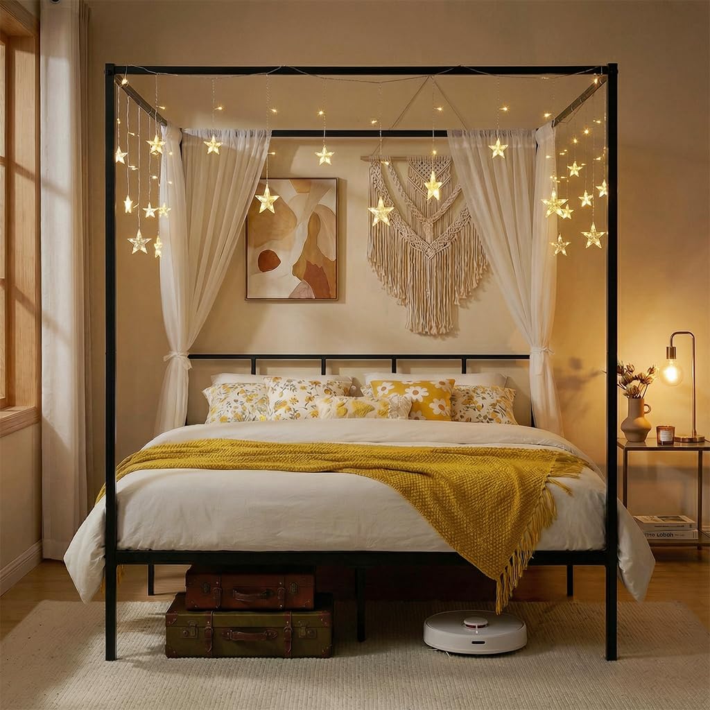 Canopy Bed Frame Queen Metal w - Canopy Bed Frame Metal Queen ulasan dan harga