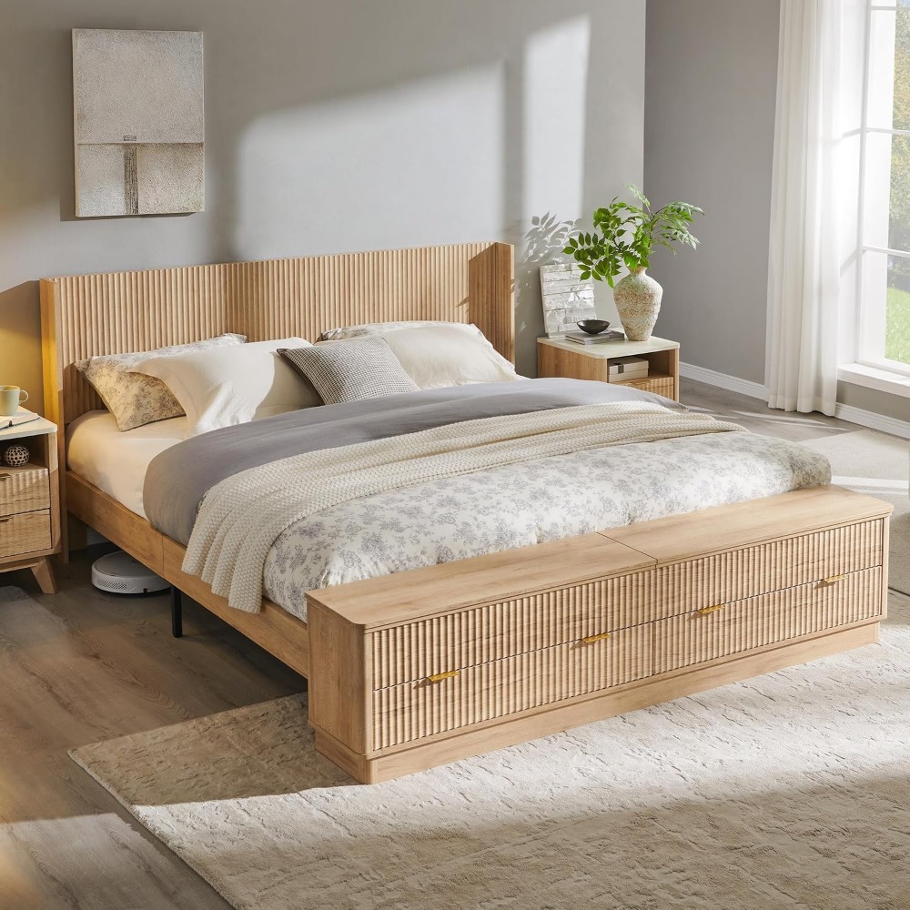 King Size Bed Frame with Stora - King Size Bed Frame With Storage Drawers ulasan dan harga