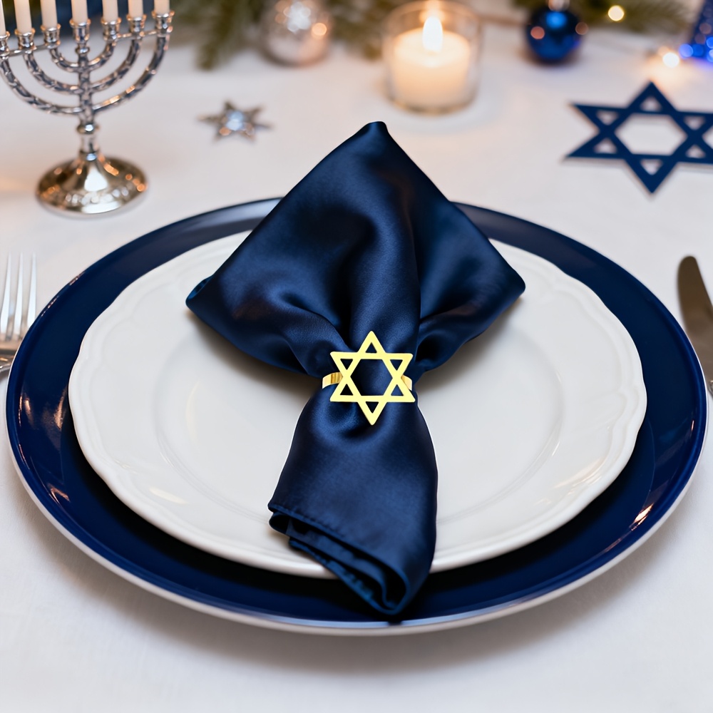 6Pcs Hanukkah Menorah Napkin R - Tables ulasan dan harga