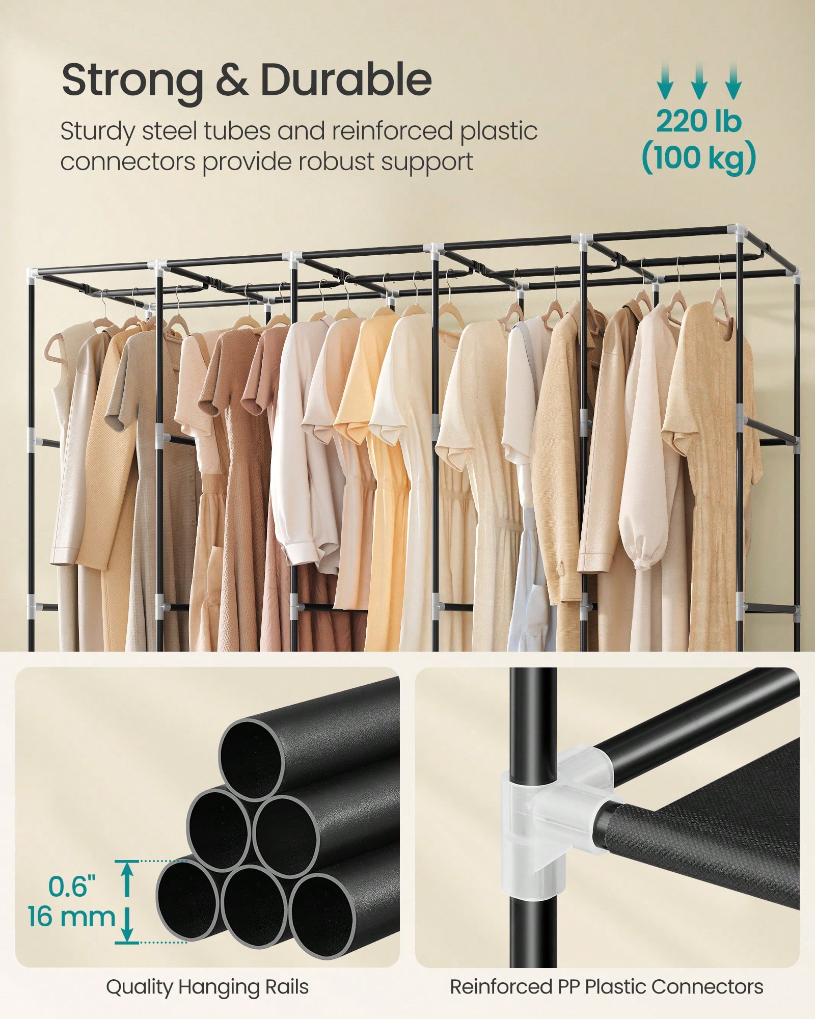 83 Inch Extra Large Portable C - Wardrobe Closet Portable Fabric Cover ulasan dan harga