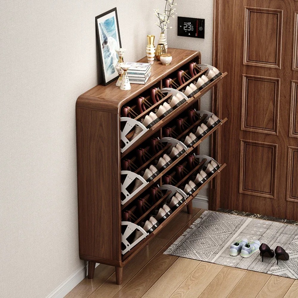 Slim Flip Door Shoe Cabinet Ru - Shoe Rack Cabinet Narrow Entryway ulasan dan harga