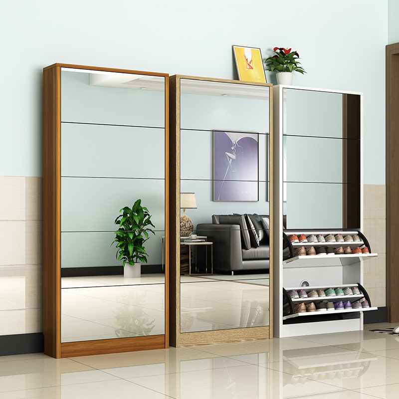 Modern Wooden Shoe Cabinet wit - Shoe Rack Cabinet Narrow Entryway ulasan dan harga