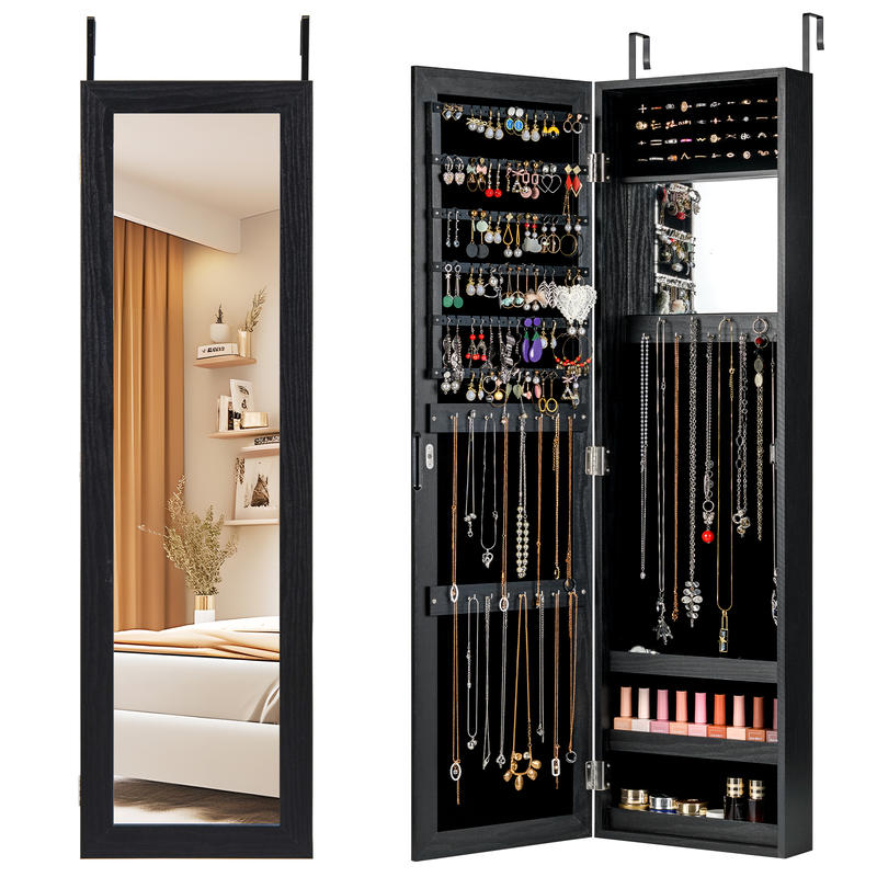 Locked Jewelry Armoire, Wall M - Full Length Mirror Jewelry Armoire ulasan dan harga