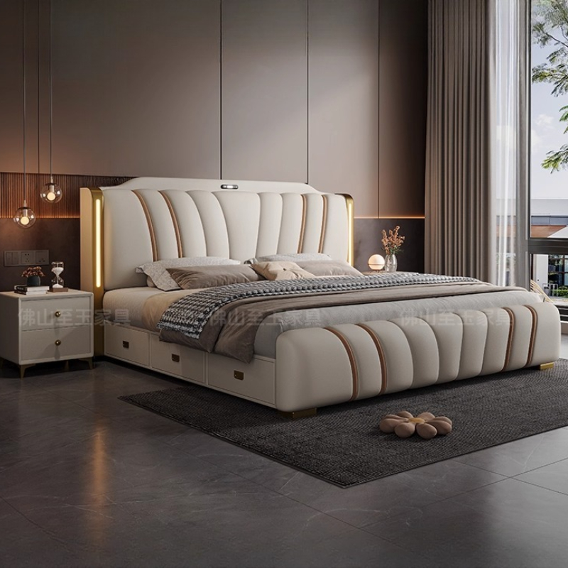 180x200CM with queen wooden be - King Size Bed Frame With Storage Drawers ulasan dan harga