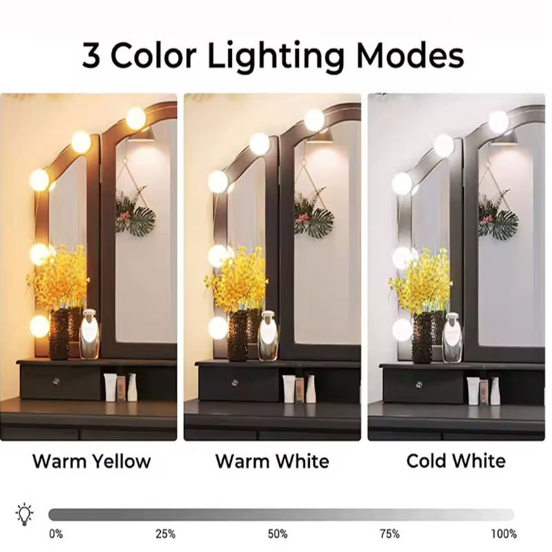 Detachable LED Vanity Mirror B - Dressing Table Vanity With Lighted Mirror ulasan dan harga