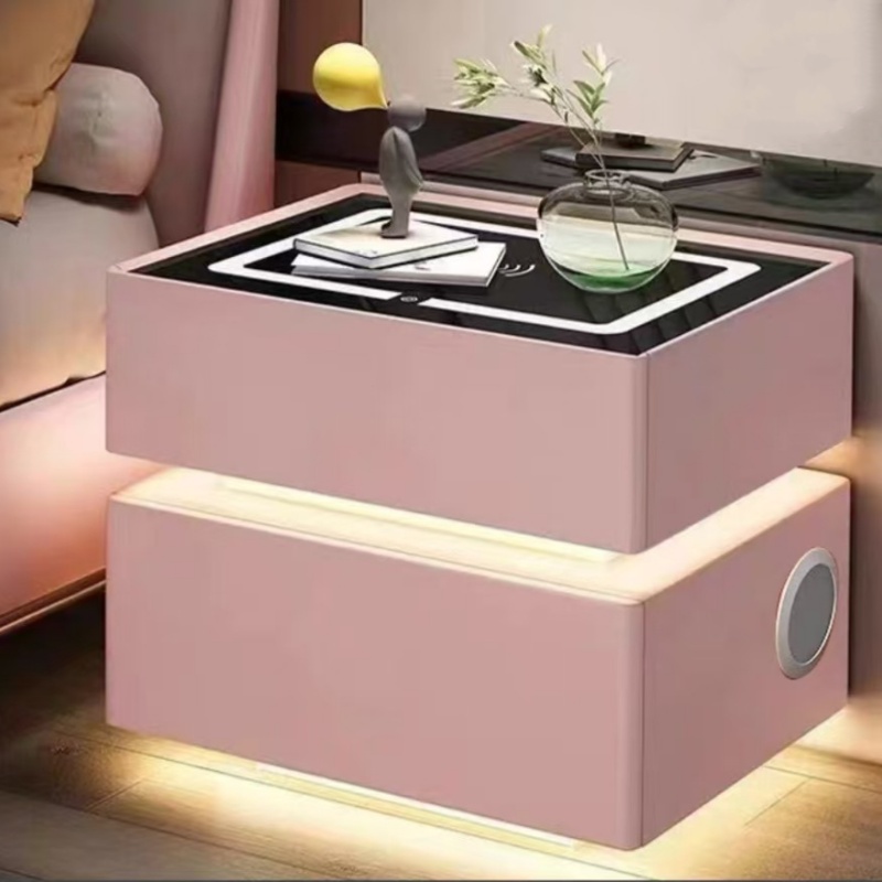 Modern Style Solid Wood Bedsid - Solid Wood Nightstand 2 Drawers ulasan dan harga