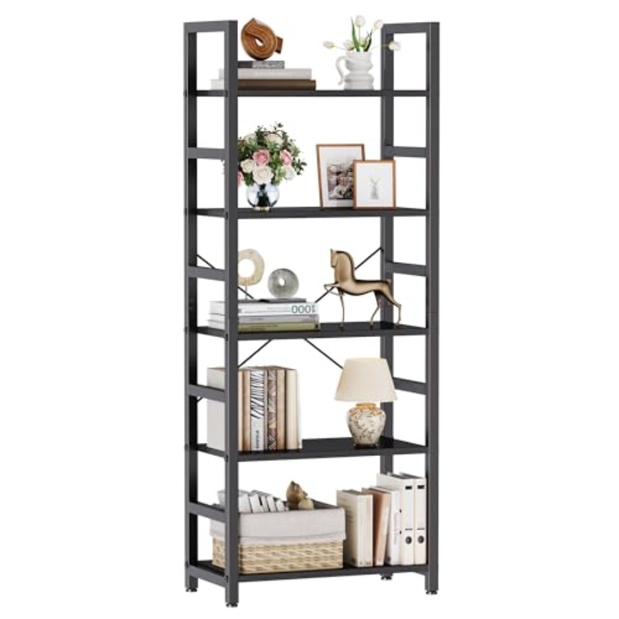 5-Tier Bookshelf, Modern Tall  - Storage ulasan dan harga