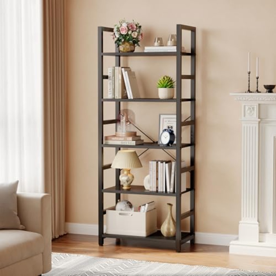 5-Tier Bookshelf, Modern Tall  - Storage ulasan dan harga