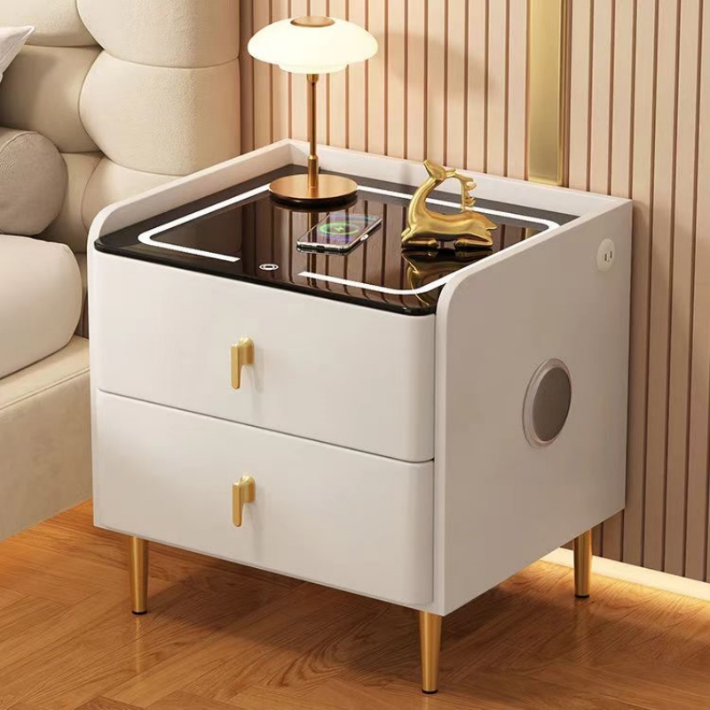 Nordic Style Wooden Bedside Ta - Solid Wood Nightstand 2 Drawers ulasan dan harga