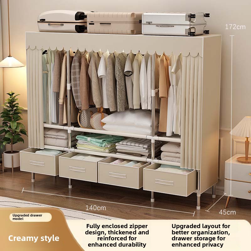 Portable Closet with Cover Fol - Wardrobe Closet Portable Fabric Cover ulasan dan harga