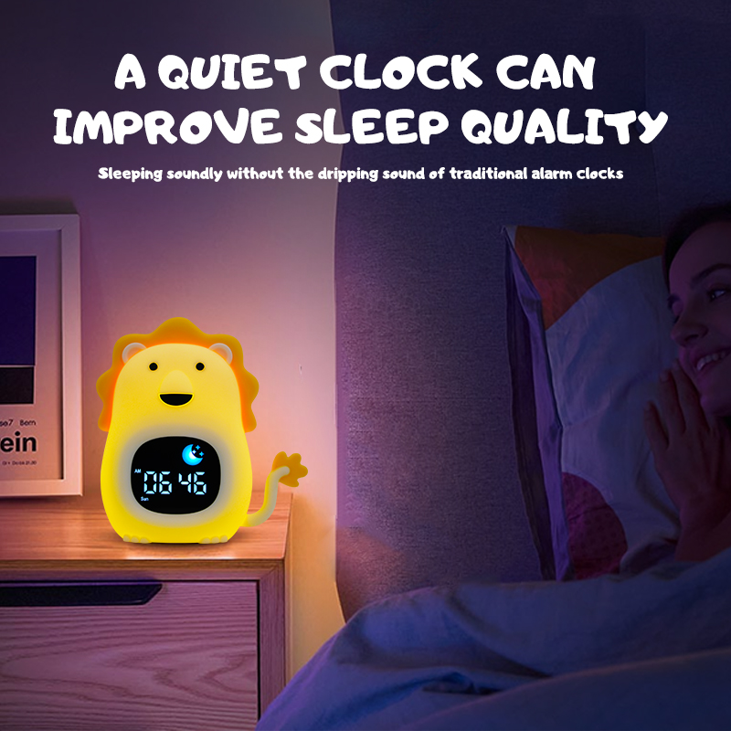 Night Light Clock Cat Baby Sle - Floating Nightstand With Led Light ulasan dan harga