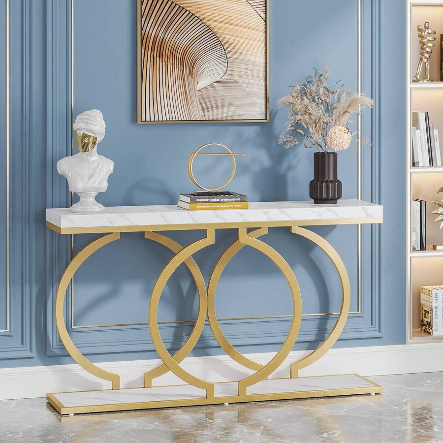 Inch Modern Gold Console Table - Tables ulasan dan harga