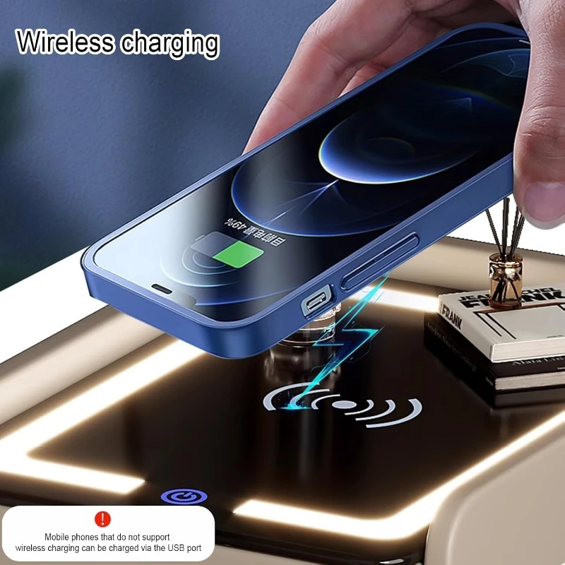 Night Stands With USB Ports LE - Solid Wood Nightstand 2 Drawers ulasan dan harga