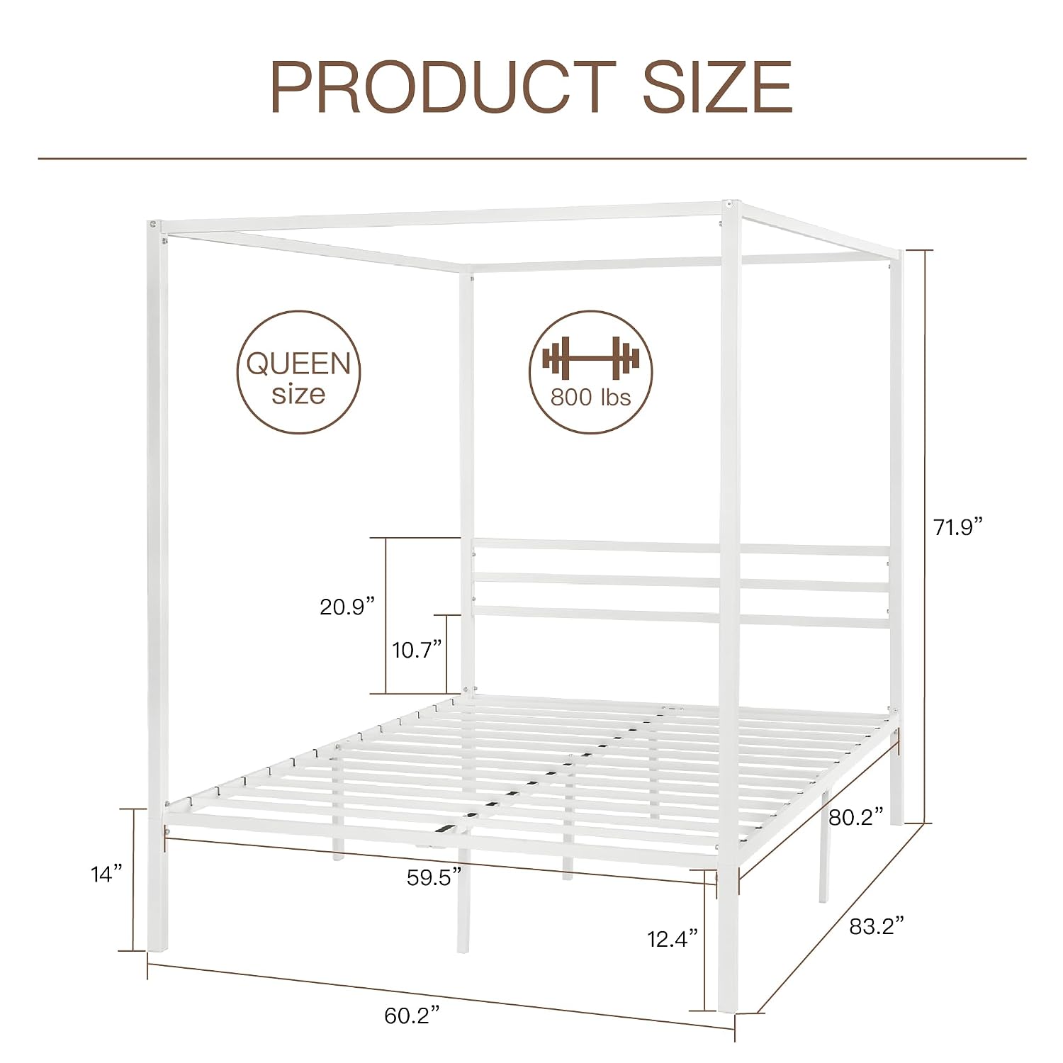 Queen Metal Canopy Bed Frame H - Canopy Bed Frame Metal Queen ulasan dan harga