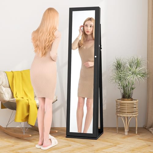 Jewelry Armoire Cabinet with 6 - Full Length Mirror Jewelry Armoire ulasan dan harga