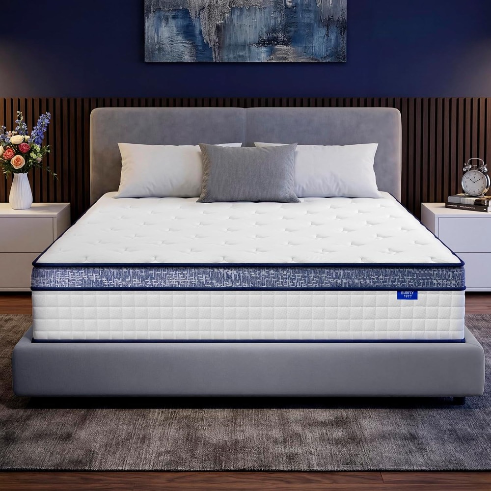 Queen Mattress, 12 Inch Hybrid - Memory Foam Mattress In A Box Queen ulasan dan harga