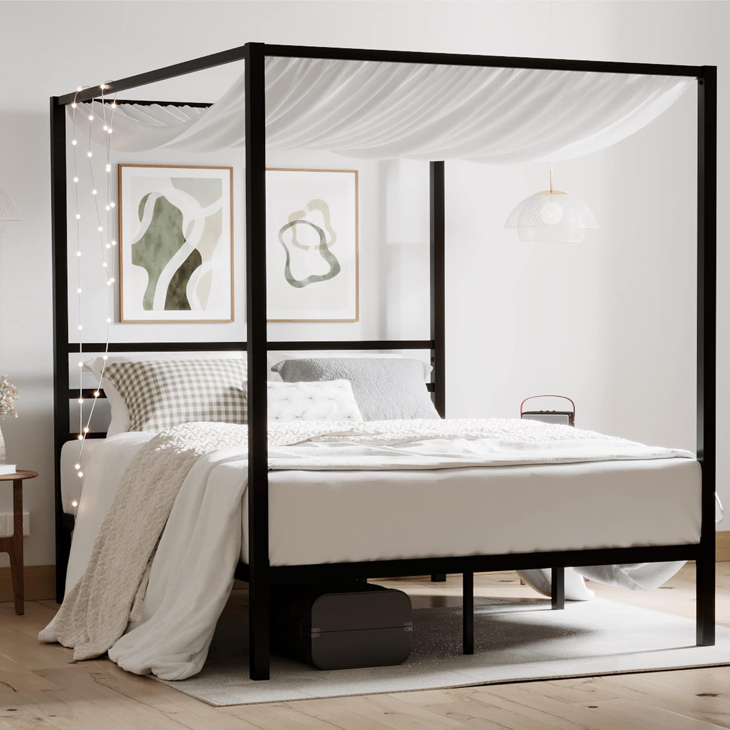 Queen Size Metal Canopy Bed Fr - Canopy Bed Frame Metal Queen ulasan dan harga