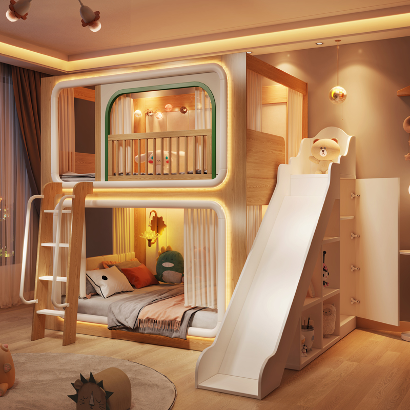 Loft Double Decker Kids Beds W - Bunk Bed With Stairs And Slide ulasan dan harga